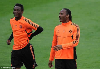 Mikel Obi and Drogba